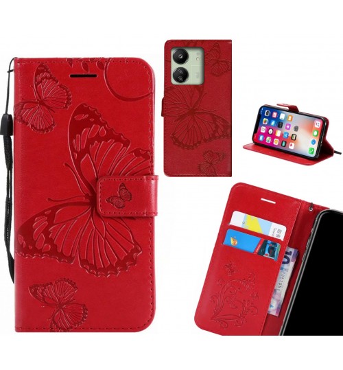 Xiaomi Redmi 13C case Embossed Butterfly Wallet Leather Case