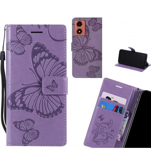 Moto G04 case Embossed Butterfly Wallet Leather Case