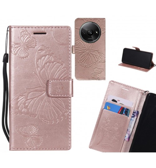 Xiaomi Redmi A3 case Embossed Butterfly Wallet Leather Case