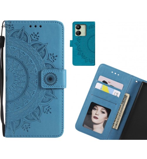 Xiaomi Redmi 13C Case mandala embossed leather wallet case