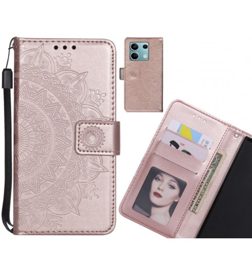 Xiaomi Redmi Note 13 Case mandala embossed leather wallet case