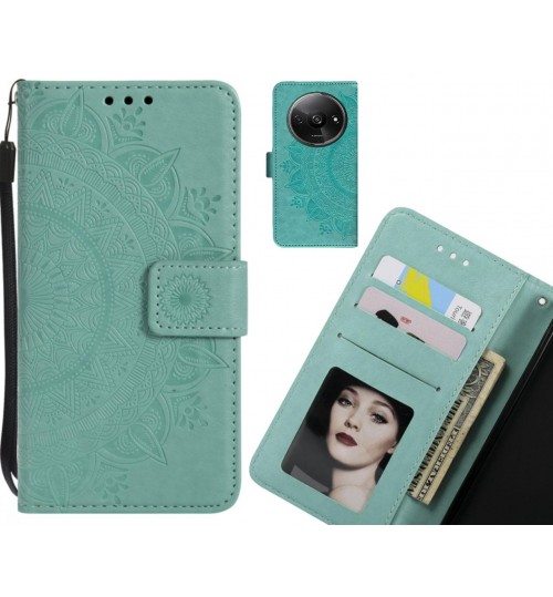 Xiaomi Redmi A3 Case mandala embossed leather wallet case