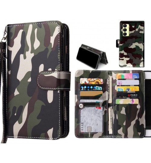 Samsung Galaxy A25 Case Camouflage Wallet Leather Case