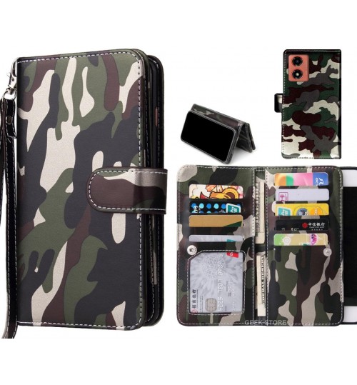 Moto G04 Case Camouflage Wallet Leather Case