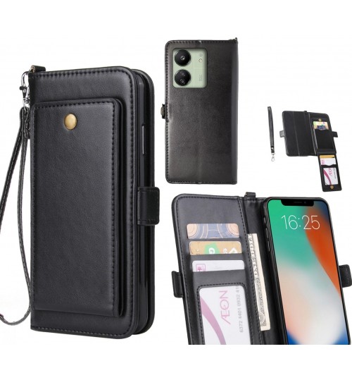 Xiaomi Redmi 13C Case Retro Leather Wallet Case