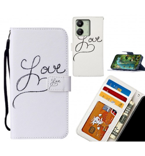 Xiaomi Redmi 13C case leather wallet case printed ID