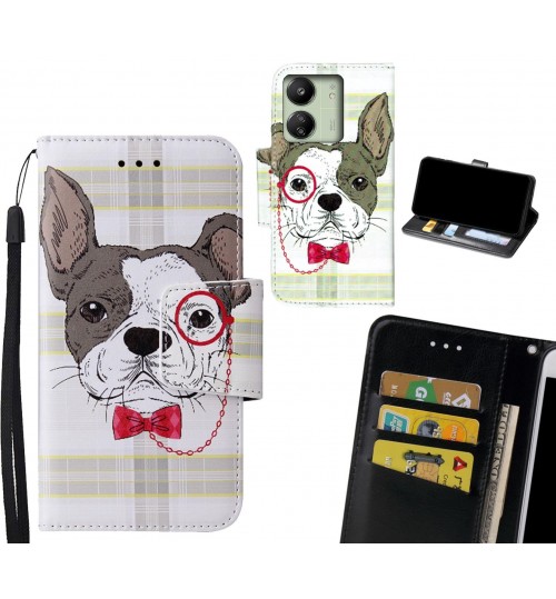 Xiaomi Redmi 13C Case wallet fine leather case printed