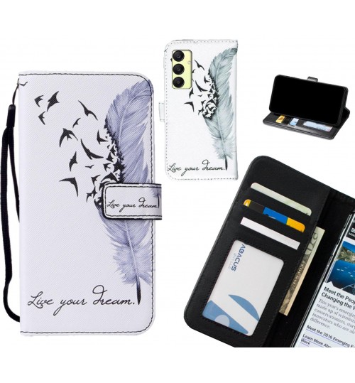 Samsung Galaxy A55 case leather wallet case printed ID