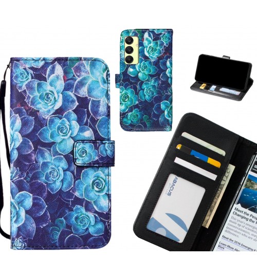 Samsung Galaxy A55 case leather wallet case printed ID