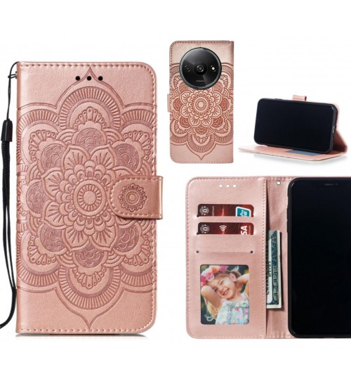 Xiaomi Redmi A3 case leather wallet case embossed pattern