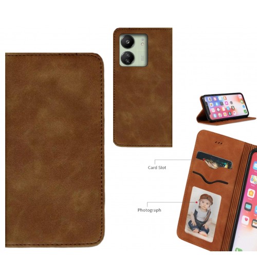 Xiaomi Redmi 13C Case Premium Leather Magnetic Wallet Case