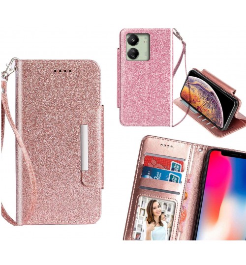 Xiaomi Redmi 13C Case Glitter wallet Case ID wide Magnetic Closure