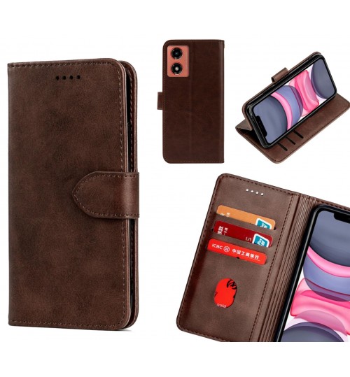 Moto G04 Case Premium Leather ID Wallet Case