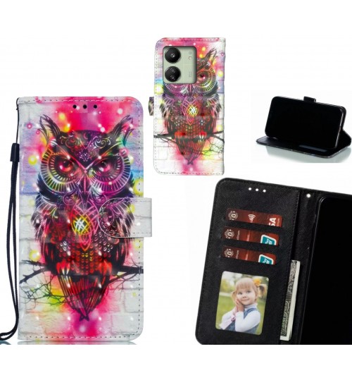 Xiaomi Redmi 13C Case Leather Wallet Case 3D Pattern Printed