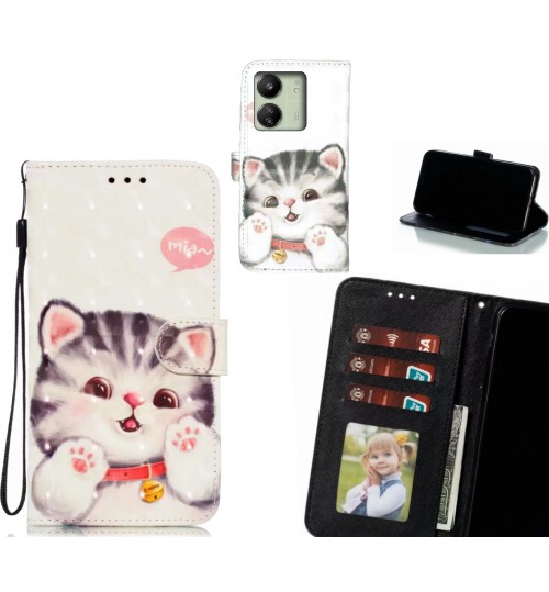 Xiaomi Redmi 13C Case Leather Wallet Case 3D Pattern Printed