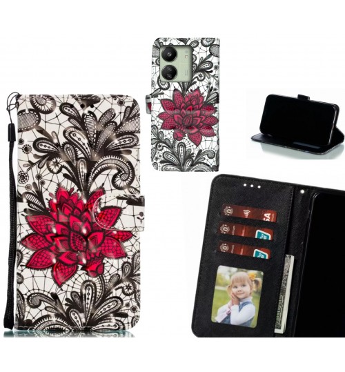 Xiaomi Redmi 13C Case Leather Wallet Case 3D Pattern Printed