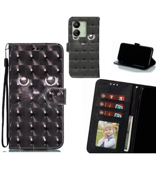 Xiaomi Redmi 13C Case Leather Wallet Case 3D Pattern Printed