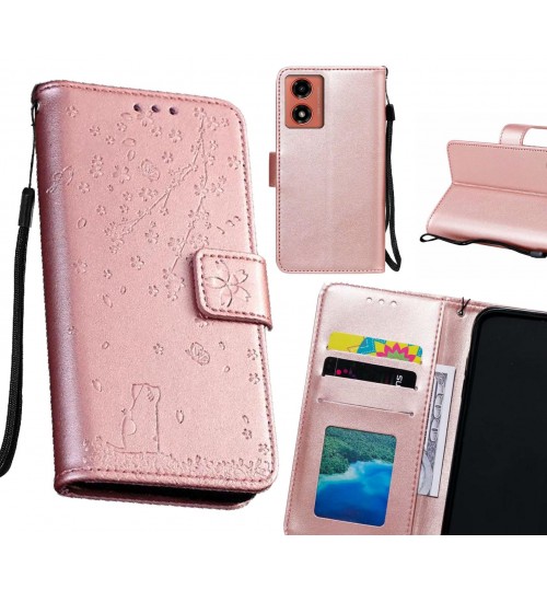 Moto G04 Case Embossed Wallet Leather Case