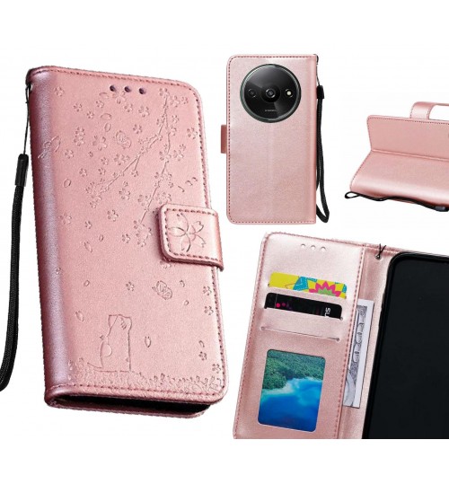 Xiaomi Redmi A3 Case Embossed Wallet Leather Case