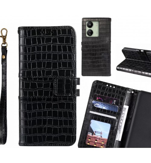 Xiaomi Redmi 13C case croco wallet Leather case