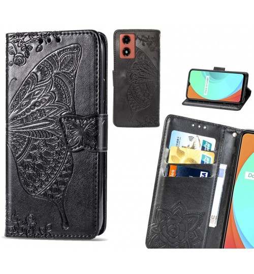 Moto G04 case Embossed Butterfly Wallet Leather Case