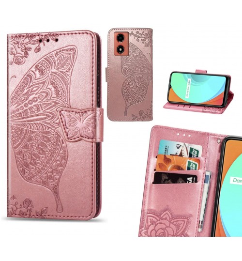 Moto G04 case Embossed Butterfly Wallet Leather Case