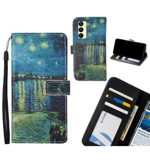 Samsung Galaxy A25 case leather wallet case van gogh painting