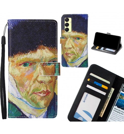 Samsung Galaxy A25 case leather wallet case van gogh painting