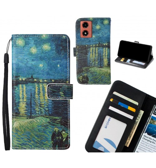 Moto G04 case leather wallet case van gogh painting