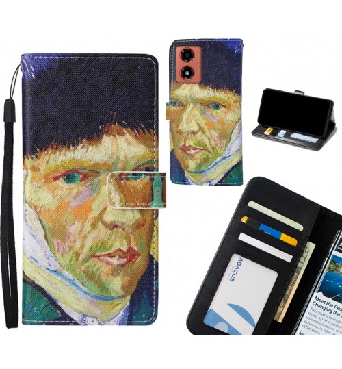 Moto G04 case leather wallet case van gogh painting