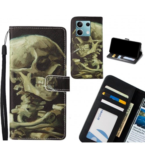 Xiaomi Redmi Note 13 case leather wallet case van gogh painting