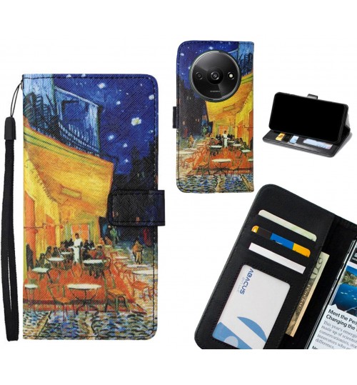 Xiaomi Redmi A3 case leather wallet case van gogh painting