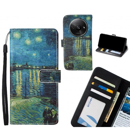 Xiaomi Redmi A3 case leather wallet case van gogh painting