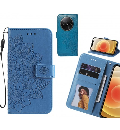 Xiaomi Redmi A3 Case Embossed Floral Leather Wallet case