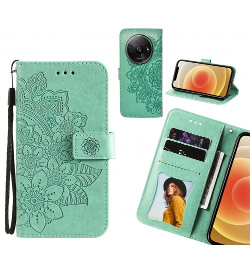 Xiaomi Redmi A3 Case Embossed Floral Leather Wallet case