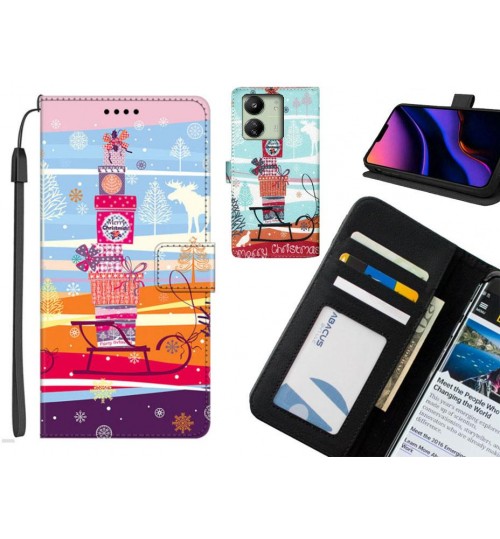 Xiaomi Redmi 13C case leather wallet case printed ID