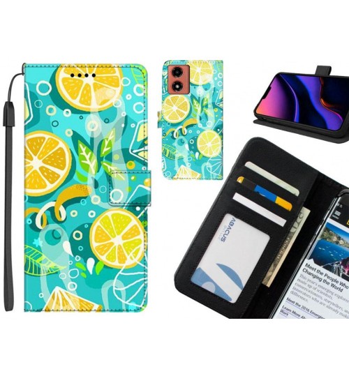 Moto G04 case leather wallet case printed ID