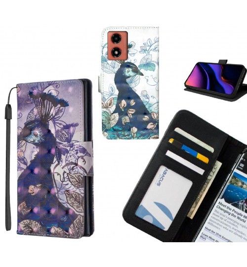 Moto G04 Case Leather Wallet Case 3D Pattern Printed