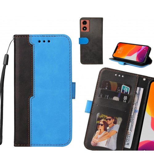 Moto G24 Case Wallet Denim Leather Case Cover