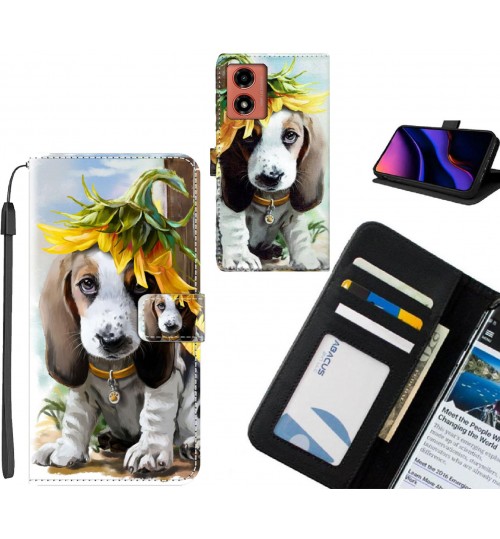 Moto G04 case leather wallet case printed ID