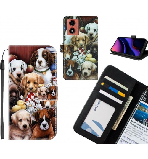 Moto G04 case leather wallet case printed ID