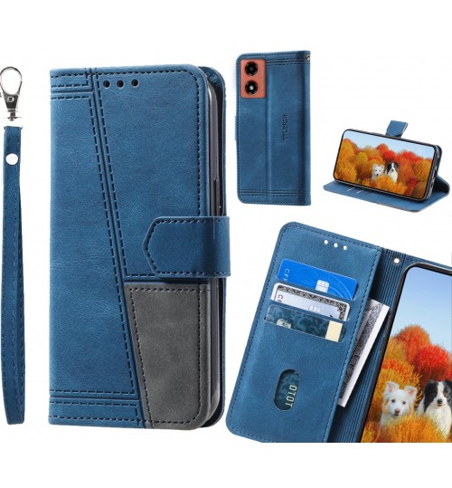 Moto G04 Case Wallet Premium Denim Leather Cover