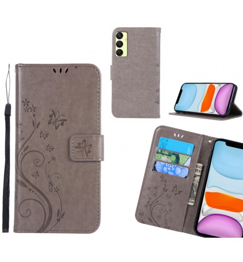 Samsung Galaxy A25 Case Embossed Butterfly Wallet Leather Cover