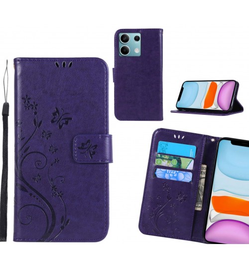 Xiaomi Redmi Note 13 Case Embossed Butterfly Wallet Leather Cover