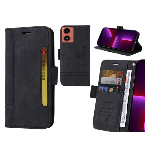 Moto G04 Case Alcantara 4 Cards Wallet Case