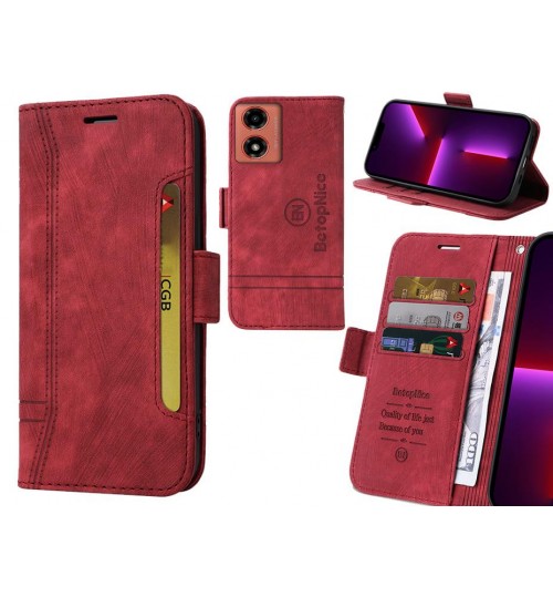 Moto G04 Case Alcantara 4 Cards Wallet Case