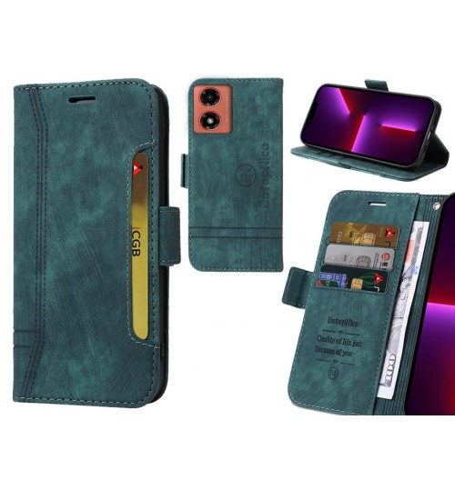 Moto G04 Case Alcantara 4 Cards Wallet Case