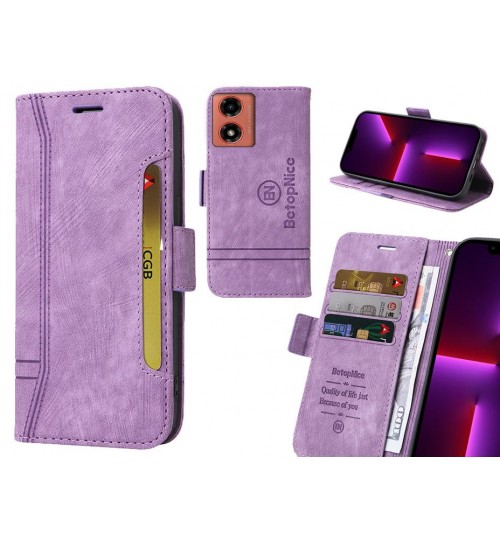 Moto G04 Case Alcantara 4 Cards Wallet Case