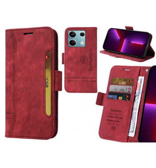 Xiaomi Redmi Note 13 Case Alcantara 4 Cards Wallet Case