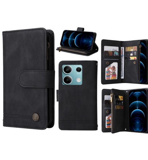 Xiaomi Redmi Note 13 Case 9 Card Slots Wallet Denim Leather Case